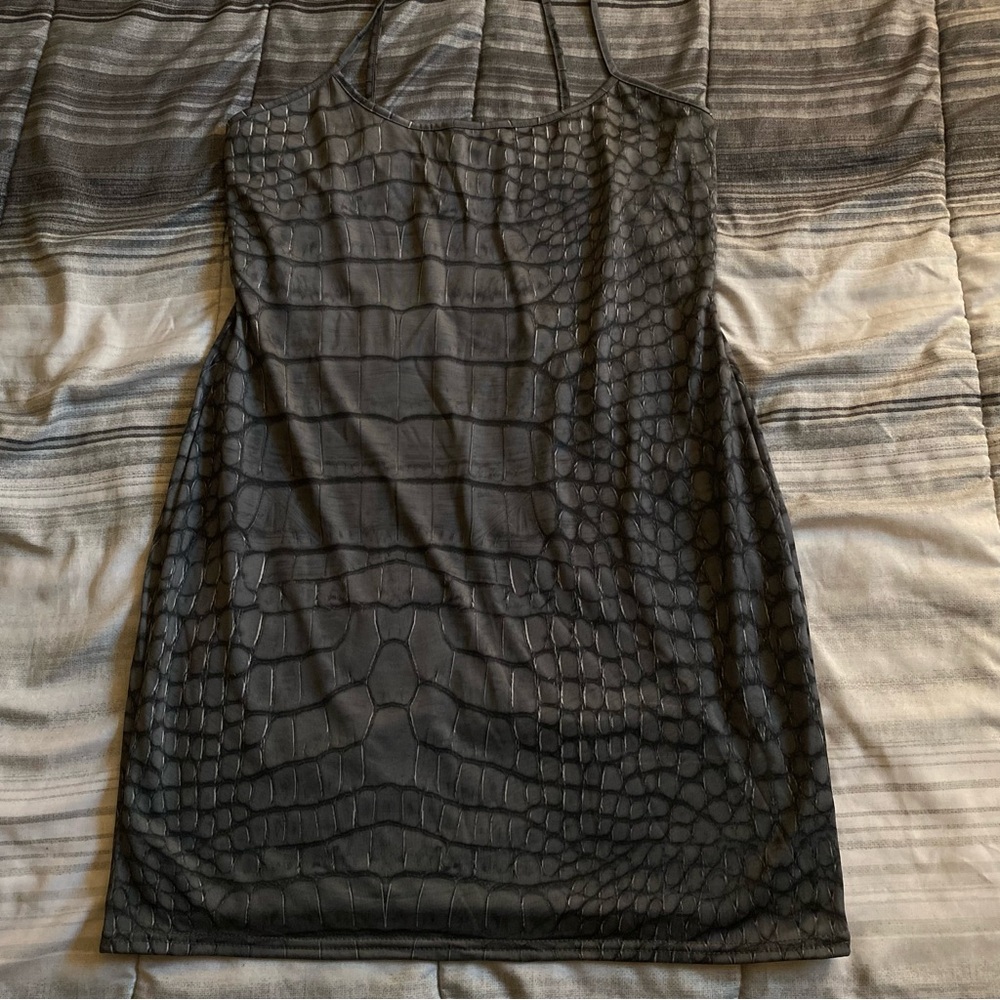 Grey Choc Printed Bodycon Dress